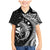 Aloha Hawaii Hammerhead Shark Family Matching Mermaid Dress and Hawaiian Shirt Black Kakau and Polynesian Tattoo LT03