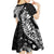 Aloha Hawaii Hammerhead Shark Kid Short Sleeve Dress Black Kakau and Polynesian Tattoo LT03