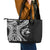 Aloha Hawaii Hammerhead Shark Leather Tote Bag Black Kakau and Polynesian Tattoo LT03