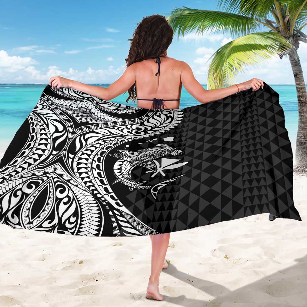 Aloha Hawaii Hammerhead Shark Sarong Black Kakau and Polynesian Tattoo LT03