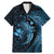 Aloha Hawaii Hammerhead Shark Family Matching Mermaid Dress and Hawaiian Shirt Blue Kakau and Polynesian Tattoo LT03