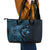 Aloha Hawaii Hammerhead Shark Leather Tote Bag Blue Kakau and Polynesian Tattoo LT03