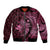 Aloha Hawaii Hammerhead Shark Bomber Jacket Pink Kakau and Polynesian Tattoo LT03