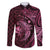 Aloha Hawaii Hammerhead Shark Family Matching Mermaid Dress and Hawaiian Shirt Pink Kakau and Polynesian Tattoo LT03