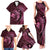 Aloha Hawaii Hammerhead Shark Family Matching Tank Maxi Dress and Hawaiian Shirt Pink Kakau and Polynesian Tattoo LT03