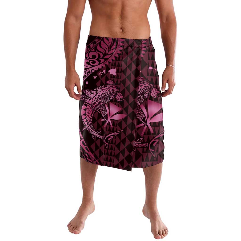 Aloha Hawaii Hammerhead Shark Lavalava Pink Kakau and Polynesian Tattoo LT03