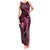 Aloha Hawaii Hammerhead Shark Tank Maxi Dress Pink Kakau and Polynesian Tattoo LT03