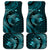 Aloha Hawaii Hammerhead Shark Car Mats Turquoise Kakau and Polynesian Tattoo LT03