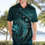 Aloha Hawaii Hammerhead Shark Hawaiian Shirt Turquoise Kakau and Polynesian Tattoo LT03