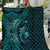 Aloha Hawaii Hammerhead Shark Quilt Turquoise Kakau and Polynesian Tattoo LT03