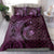 Aloha Hawaii Hammerhead Shark Bedding Set Purple Kakau and Polynesian Tattoo LT03