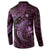 Aloha Hawaii Hammerhead Shark Button Sweatshirt Purple Kakau and Polynesian Tattoo LT03