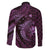 Aloha Hawaii Hammerhead Shark Family Matching Mermaid Dress and Hawaiian Shirt Purple Kakau and Polynesian Tattoo LT03
