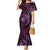 Aloha Hawaii Hammerhead Shark Family Matching Mermaid Dress and Hawaiian Shirt Purple Kakau and Polynesian Tattoo LT03