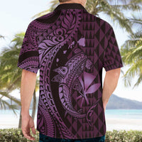 Aloha Hawaii Hammerhead Shark Hawaiian Shirt Purple Kakau and Polynesian Tattoo LT03 - Polynesian Pride