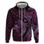 Aloha Hawaii Hammerhead Shark Hoodie Purple Kakau and Polynesian Tattoo LT03