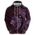 Aloha Hawaii Hammerhead Shark Hoodie Purple Kakau and Polynesian Tattoo LT03