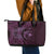 Aloha Hawaii Hammerhead Shark Leather Tote Bag Purple Kakau and Polynesian Tattoo LT03