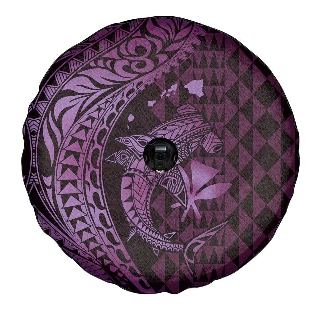 Aloha Hawaii Hammerhead Shark Spare Tire Cover Purple Kakau and Polynesian Tattoo LT03