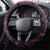 Aloha Hawaii Hammerhead Shark Steering Wheel Cover Purple Kakau and Polynesian Tattoo LT03