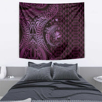 Aloha Hawaii Hammerhead Shark Tapestry Purple Kakau and Polynesian Tattoo LT03