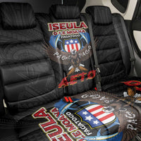 American Samoa Fautasi Back Car Seat Cover Pago Pago Aeto and Iseula o le Moana of Fagatogo Black Color - Polynesian Pride