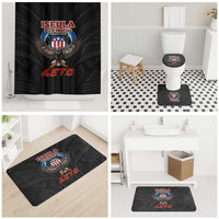 American Samoa Fautasi Bathroom Set Pago Pago Aeto and Iseula o le Moana of Fagatogo Black Color - Polynesian Pride