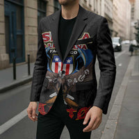 American Samoa Fautasi Blazer Pago Pago Aeto and Iseula o le Moana of Fagatogo Black Color - Polynesian Pride