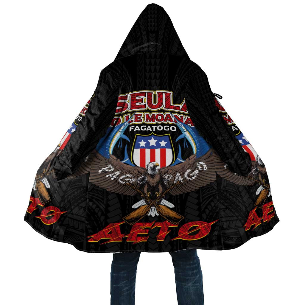 American Samoa Fautasi Cloak Pago Pago Aeto and Iseula o le Moana of Fagatogo Black Color - Polynesian Pride