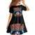 American Samoa Fautasi Family Matching Tank Maxi Dress and Hawaiian Shirt Pago Pago Aeto and Iseula o le Moana of Fagatogo Black Color - Polynesian Pride
