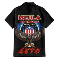 American Samoa Fautasi Family Matching Tank Maxi Dress and Hawaiian Shirt Pago Pago Aeto and Iseula o le Moana of Fagatogo Black Color - Polynesian Pride