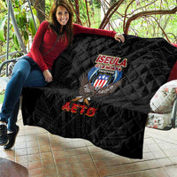 American Samoa Fautasi Quilt Pago Pago Aeto and Iseula o le Moana of Fagatogo Black Color LT03 - Polynesian Pride