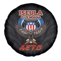 American Samoa Fautasi Spare Tire Cover Pago Pago Aeto and Iseula o le Moana of Fagatogo Black Color - Polynesian Pride