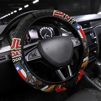 American Samoa Fautasi Steering Wheel Cover Pago Pago Aeto and Iseula o le Moana of Fagatogo Black Color - Polynesian Pride
