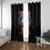 American Samoa Fautasi Window Curtain Pago Pago Aeto and Iseula o le Moana of Fagatogo Black Color - Polynesian Pride