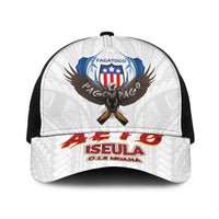 American Samoa Fautasi Baseball Net Cap Pago Pago Aeto and Iseula o le Moana of Fagatogo White Color - Polynesian Pride
