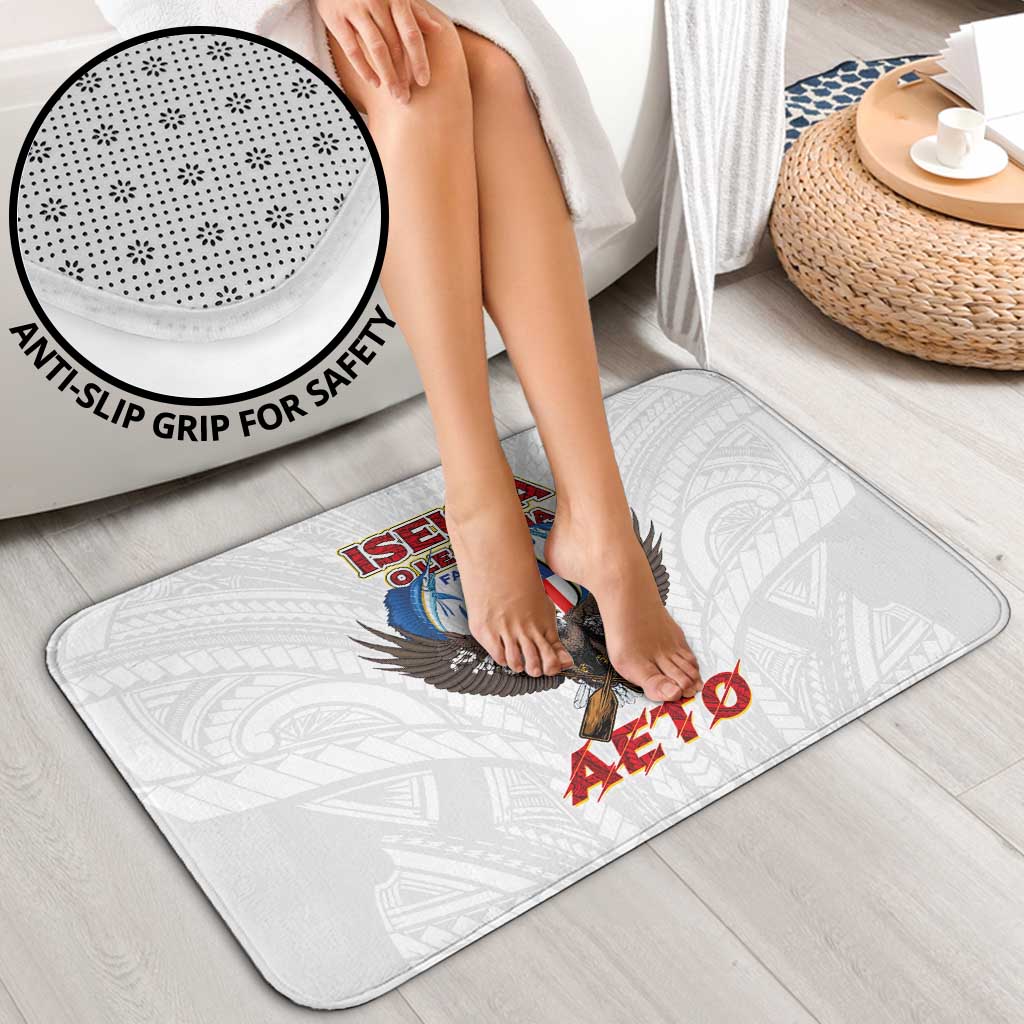 American Samoa Fautasi Bathroom Set Pago Pago Aeto and Iseula o le Moana of Fagatogo White Color - Polynesian Pride