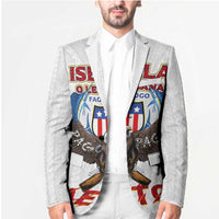 American Samoa Fautasi Blazer Pago Pago Aeto and Iseula o le Moana of Fagatogo White Color - Polynesian Pride