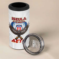 American Samoa Fautasi 4 in 1 Can Cooler Tumbler Pago Pago Aeto and Iseula o le Moana of Fagatogo White Color - Polynesian Pride