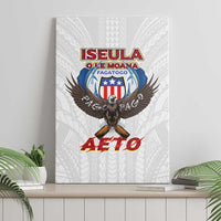 American Samoa Fautasi Canvas Wall Art Pago Pago Aeto and Iseula o le Moana of Fagatogo White Color - Polynesian Pride