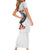 American Samoa Fautasi Family Matching Short Sleeve Bodycon Dress and Hawaiian Shirt Pago Pago Aeto and Iseula o le Moana of Fagatogo White Color - Polynesian Pride