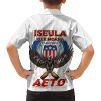 American Samoa Fautasi Hawaiian Shirt Pago Pago Aeto and Iseula o le Moana of Fagatogo White Color - Polynesian Pride