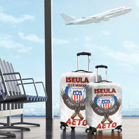 American Samoa Fautasi Luggage Cover Pago Pago Aeto and Iseula o le Moana of Fagatogo White Color - Polynesian Pride