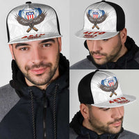 American Samoa Fautasi Mesh Trucker Cap Pago Pago Aeto and Iseula o le Moana of Fagatogo White Color - Polynesian Pride