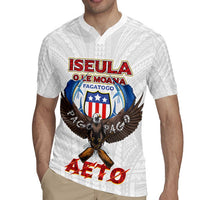 American Samoa Fautasi Rugby Jersey Pago Pago Aeto and Iseula o le Moana of Fagatogo White Color - Polynesian Pride