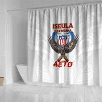 American Samoa Fautasi Shower Curtain Pago Pago Aeto and Iseula o le Moana of Fagatogo White Color - Polynesian Pride