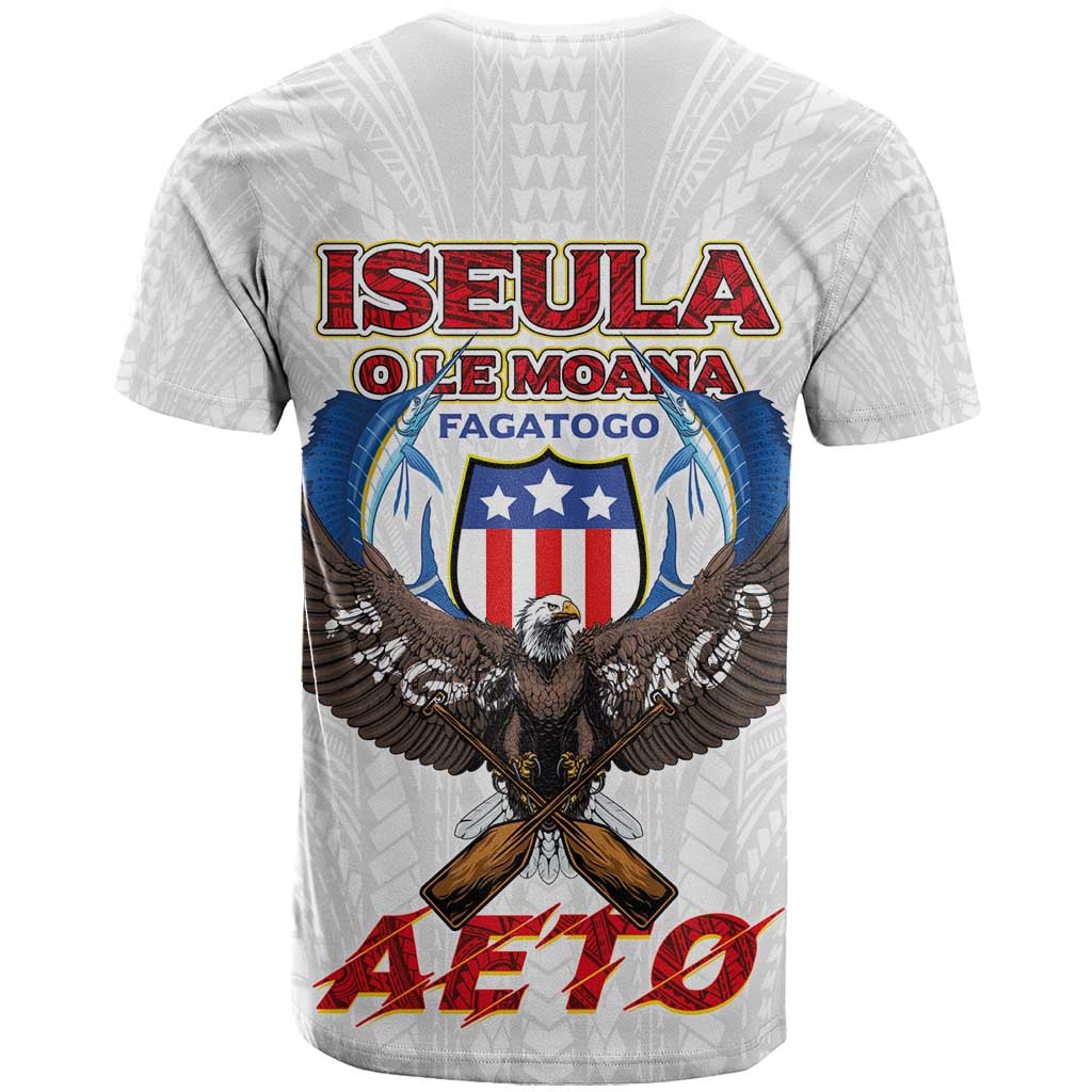 American Samoa Fautasi T Shirt Pago Pago Aeto and Iseula o le Moana of Fagatogo White Color - Polynesian Pride