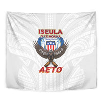 American Samoa Fautasi Tapestry Pago Pago Aeto and Iseula o le Moana of Fagatogo White Color - Polynesian Pride