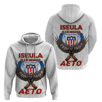 American Samoa Fautasi Zip Hoodie Pago Pago Aeto and Iseula o le Moana of Fagatogo White Color - Polynesian Pride