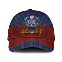 American Samoa Fautasi Classic Cap Pago Pago Aeto and Iseula o le Moana of Fagatogo Red-Blue - Polynesian Pride